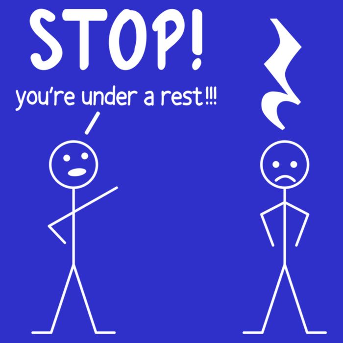 Stop You're Under A Rest Funny Music Musician Stick Cool Gift Bag