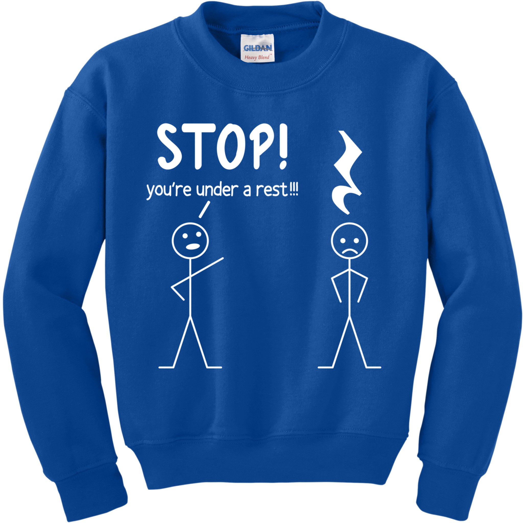 Stop You're Under A Rest Funny Music Musician Stick Cool Gift Kids Sweatshirt