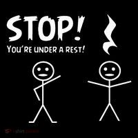 Stop YouRe Under A Rest Musical Pun 16 in Basic Backpack