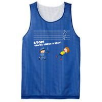 Stop You're Under A Rest Funny Music Sheet Musician Player Gift Mesh Reversible Basketball Jersey Tank