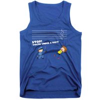 Stop You're Under A Rest Funny Music Sheet Musician Player Gift Tank Top