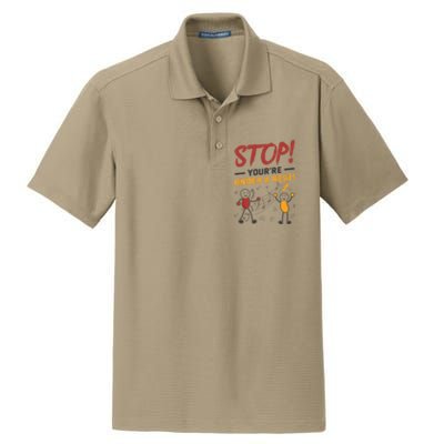 Stop You're Under A Rest Musician Funny Music Pun Meaningful Gift Dry Zone Grid Polo