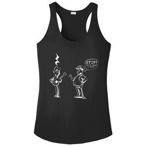 Stop! You're Under A Rest!!! Funny Music Theory Police Joke Gift Ladies PosiCharge Competitor Racerback Tank