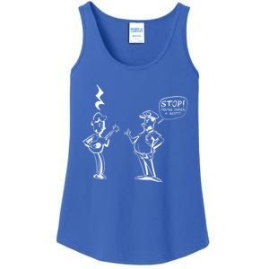 Stop! You're Under A Rest!!! Funny Music Theory Police Joke Gift Ladies Essential Tank