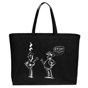 Stop! You're Under A Rest!!! Funny Music Theory Police Joke Gift Cotton Canvas Jumbo Tote