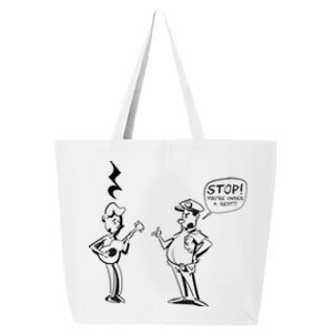 Stop! You're Under A Rest!!! Funny Music Theory Police Joke Gift 25L Jumbo Tote