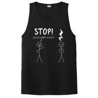 Stop You're Under A Rest Funny Music Musician Stick Man PosiCharge Competitor Tank