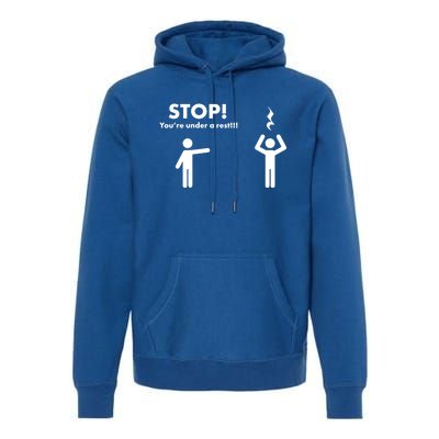 Stop You're Under A Rest Gift Premium Hoodie