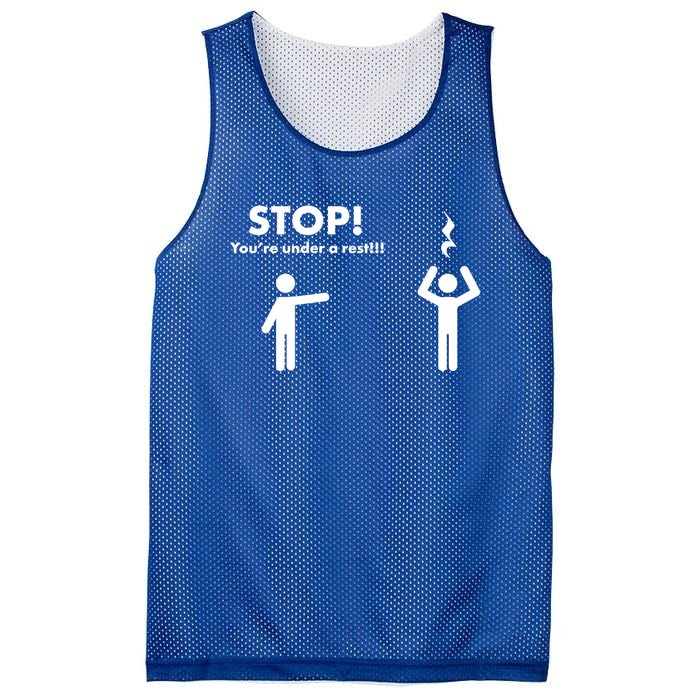 Stop You're Under A Rest Gift Mesh Reversible Basketball Jersey Tank