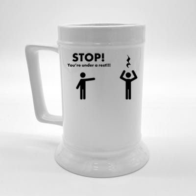 Stop You're Under A Rest Gift Beer Stein