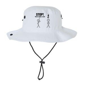 Stop! You're Under A Rest! Music Humor Graphic Gift Legacy Cool Fit Booney Bucket Hat