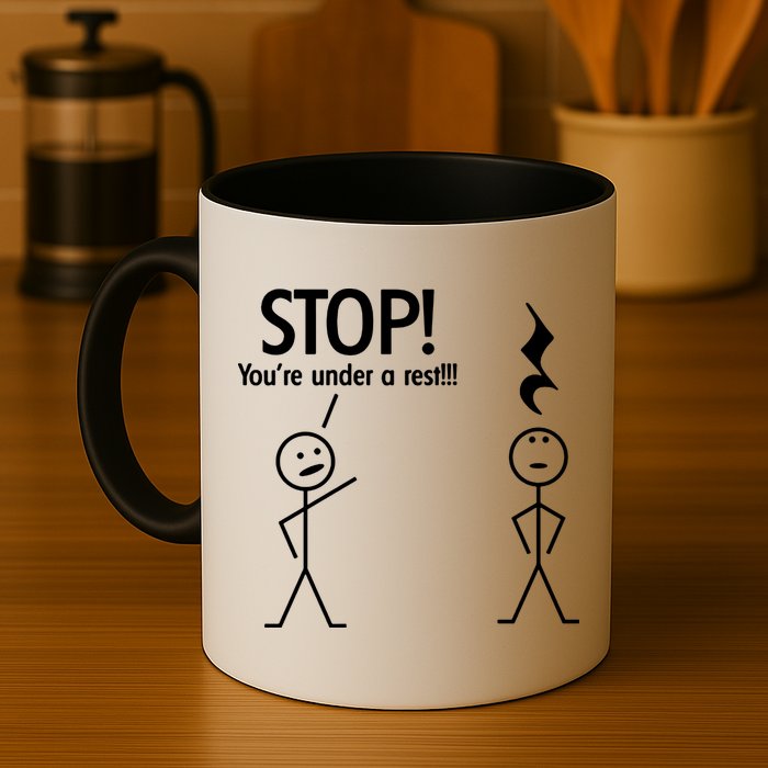 Stop You're Under A Rest Funny Mug