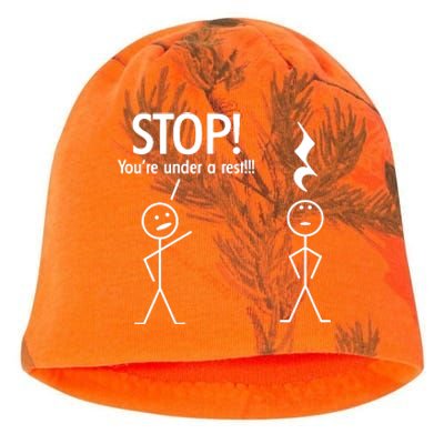 Stop You're Under A Rest Funny Kati - Camo Knit Beanie