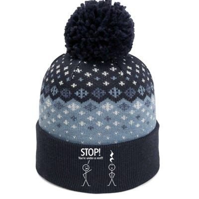 Stop You're Under A Rest Funny The Baniff Cuffed Pom Beanie