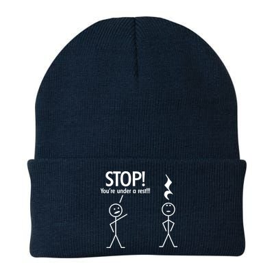 Stop You're Under A Rest Funny Beanie