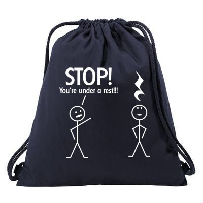 Stop You're Under A Rest Funny Drawstring Bag