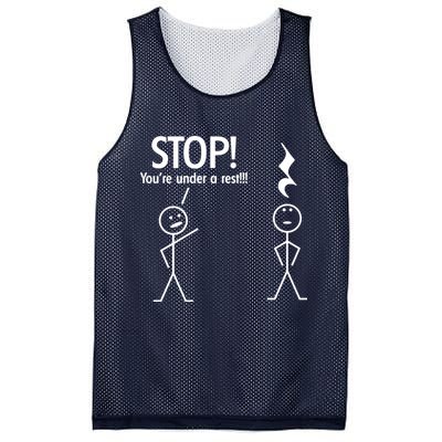 Stop You're Under A Rest Funny Mesh Reversible Basketball Jersey Tank