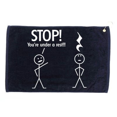 Stop You're Under A Rest Funny Grommeted Golf Towel