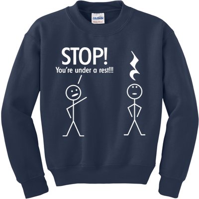 Stop You're Under A Rest Funny Kids Sweatshirt