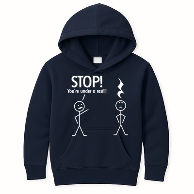 Stop You're Under A Rest Funny Kids Hoodie