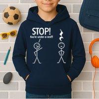 Stop You're Under A Rest Funny Kids Hoodie