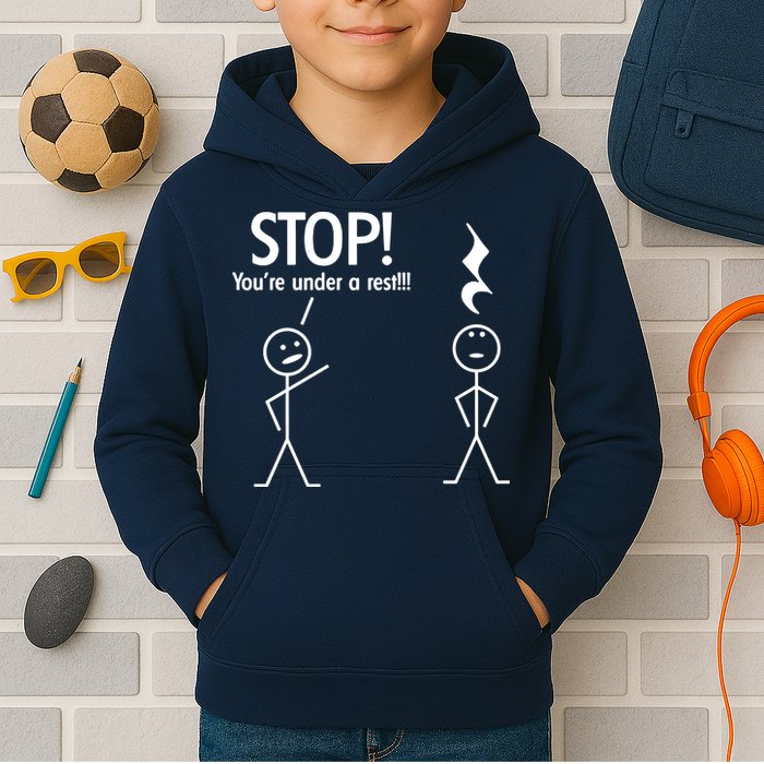Stop You're Under A Rest Funny Kids Hoodie