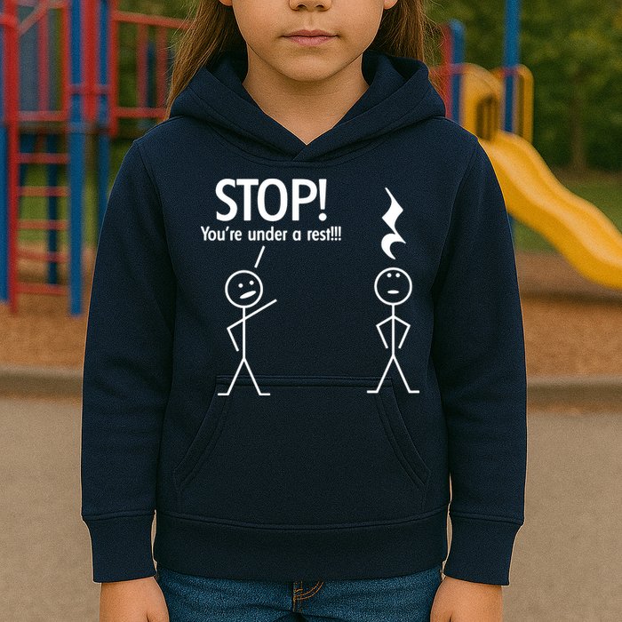 Stop You're Under A Rest Funny Kids Hoodie