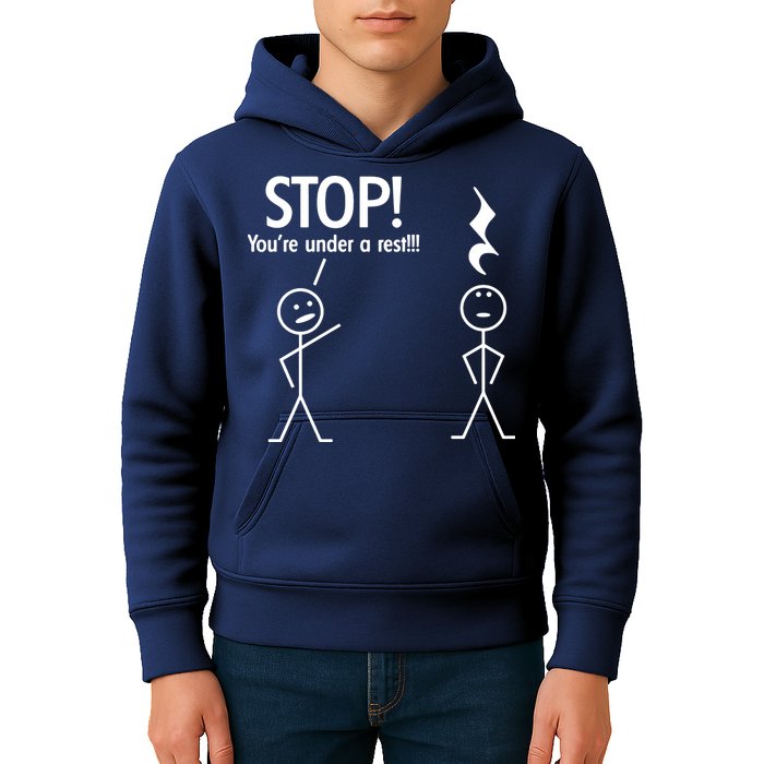 Stop You're Under A Rest Funny Kids Hoodie