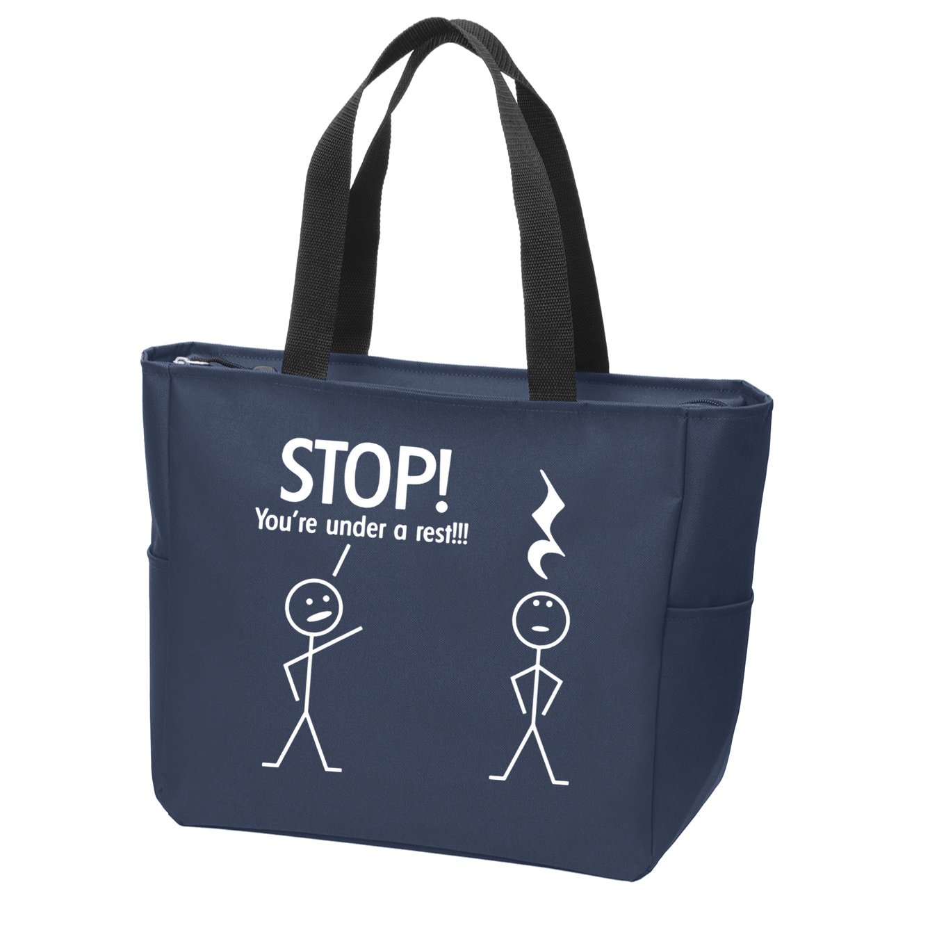 Stop You're Under A Rest Funny Zip Tote Bag