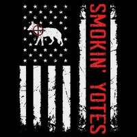 Smokin Yotes Vintage Us Flag Coyote Hunter Hunting Yotes Backpack