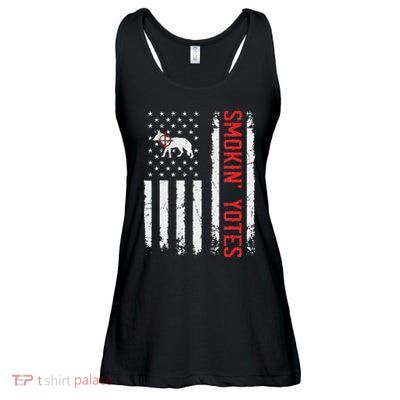 Smokin Yotes Vintage Us Flag Coyote Hunter Hunting Yotes Ladies Essential Flowy Tank