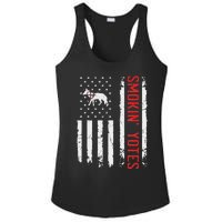 Smokin Yotes Vintage Us Flag Coyote Hunter Hunting Yotes Ladies PosiCharge Competitor Racerback Tank