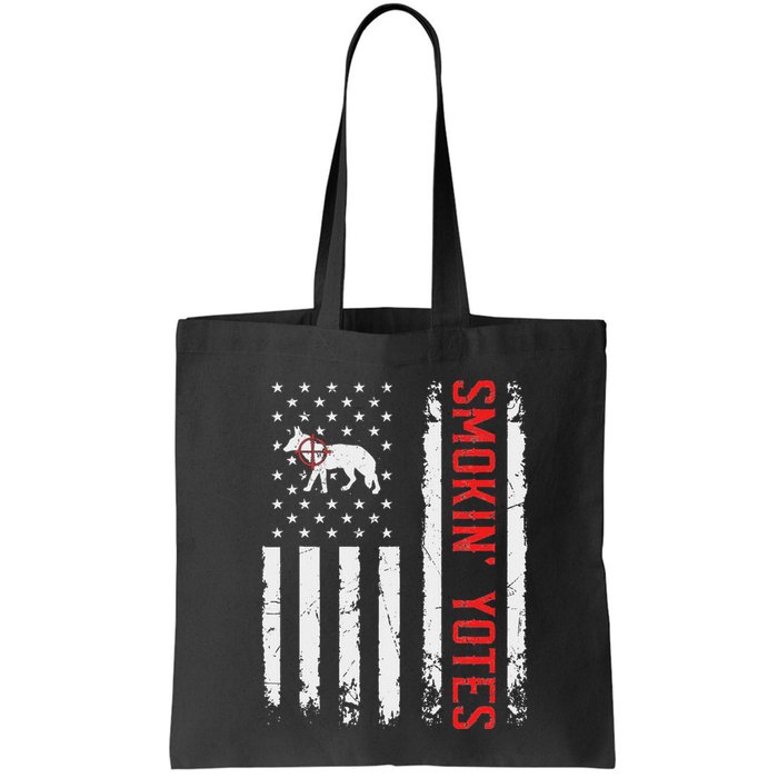 Smokin Yotes Vintage Us Flag Coyote Hunter Hunting Yotes Bag