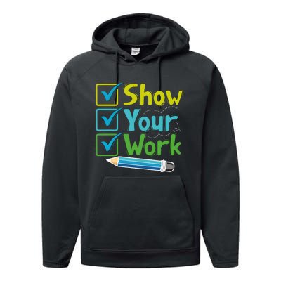 Show Your Work Testing Teacher Performance Fleece Hoodie