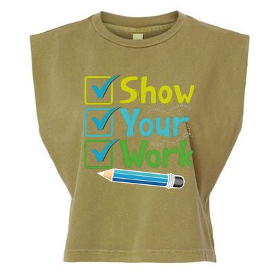 Show Your Work Testing Teacher Garment-Dyed Women's Muscle Tee