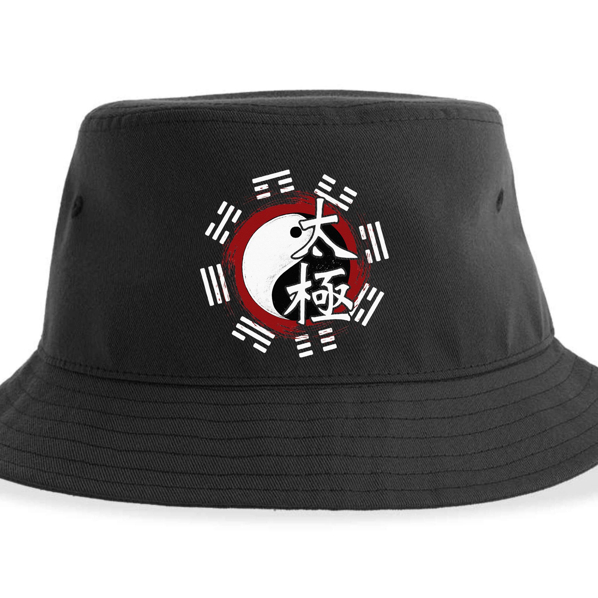Spiritual Yin Yang Tai Chi Master Mind Body Wellness Sustainable Bucket Hat