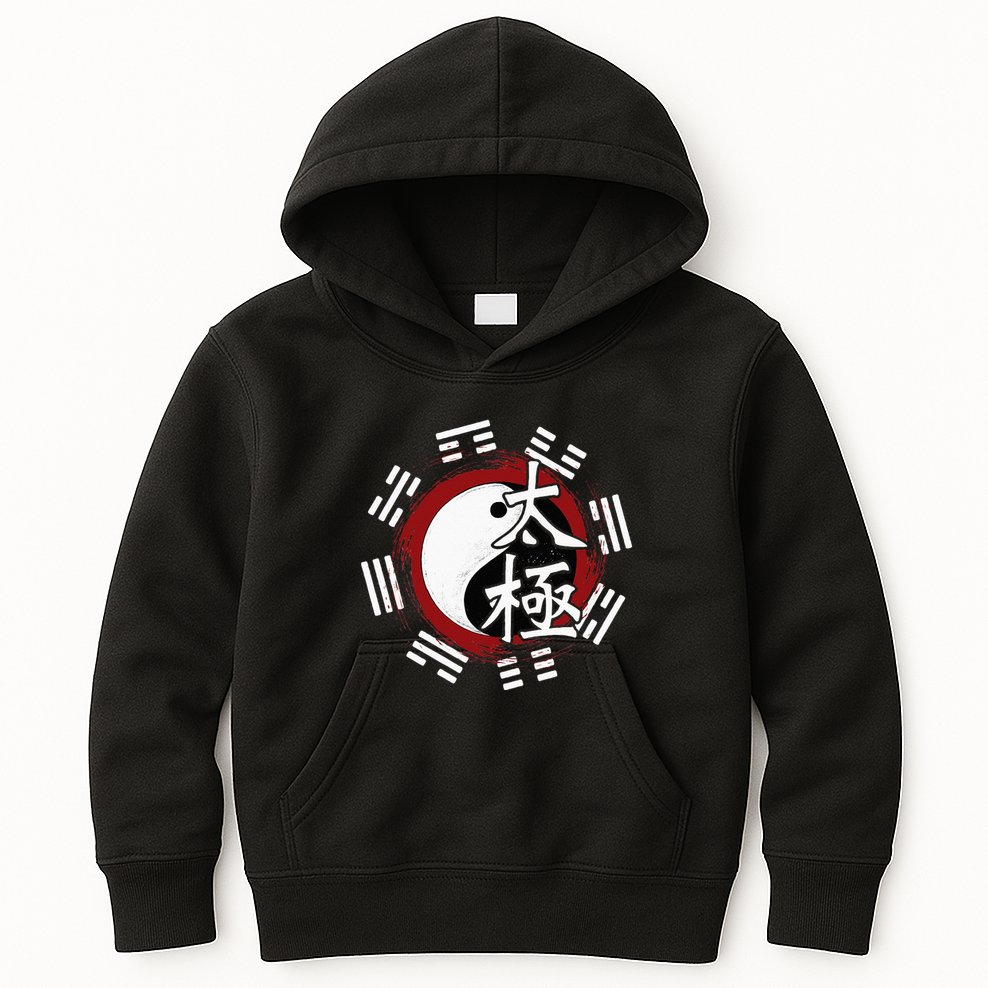 Spiritual Yin Yang Tai Chi Master Mind Body Wellness Kids Hoodie