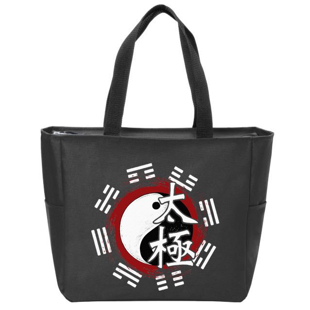 Spiritual Yin Yang Tai Chi Master Mind Body Wellness Zip Tote Bag