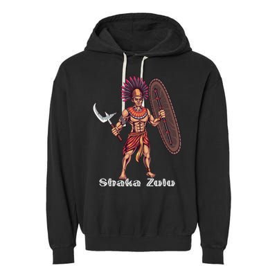 Shaka Zulu African Warrior Leader African King Juneteenth Gift Garment-Dyed Fleece Hoodie