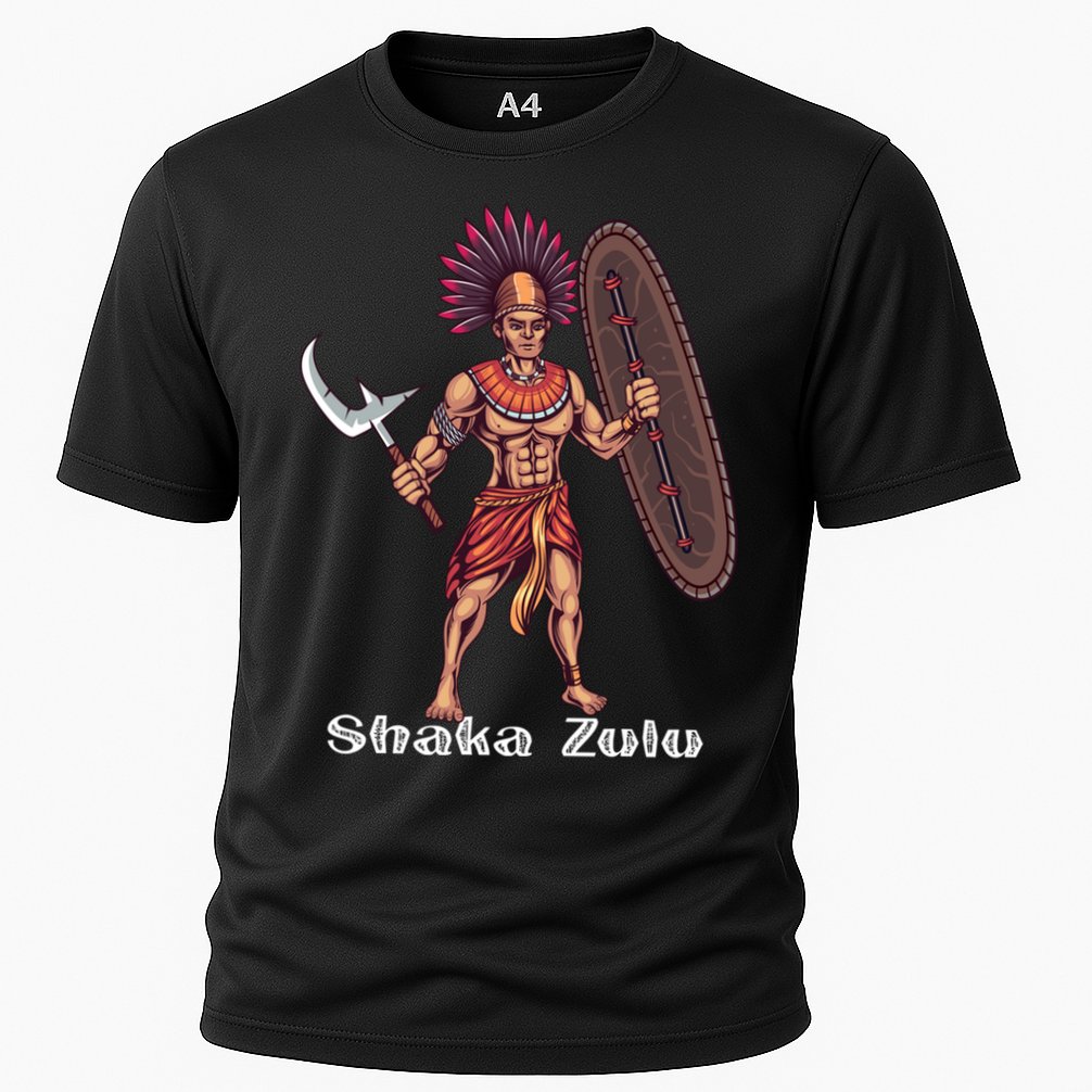 Shaka Zulu African Warrior Leader African King Juneteenth Gift Cooling Performance Crew T-Shirt