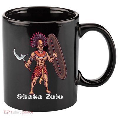 Shaka Zulu African Warrior Leader African King Juneteenth Gift 11oz C Handle Ceramic Mug