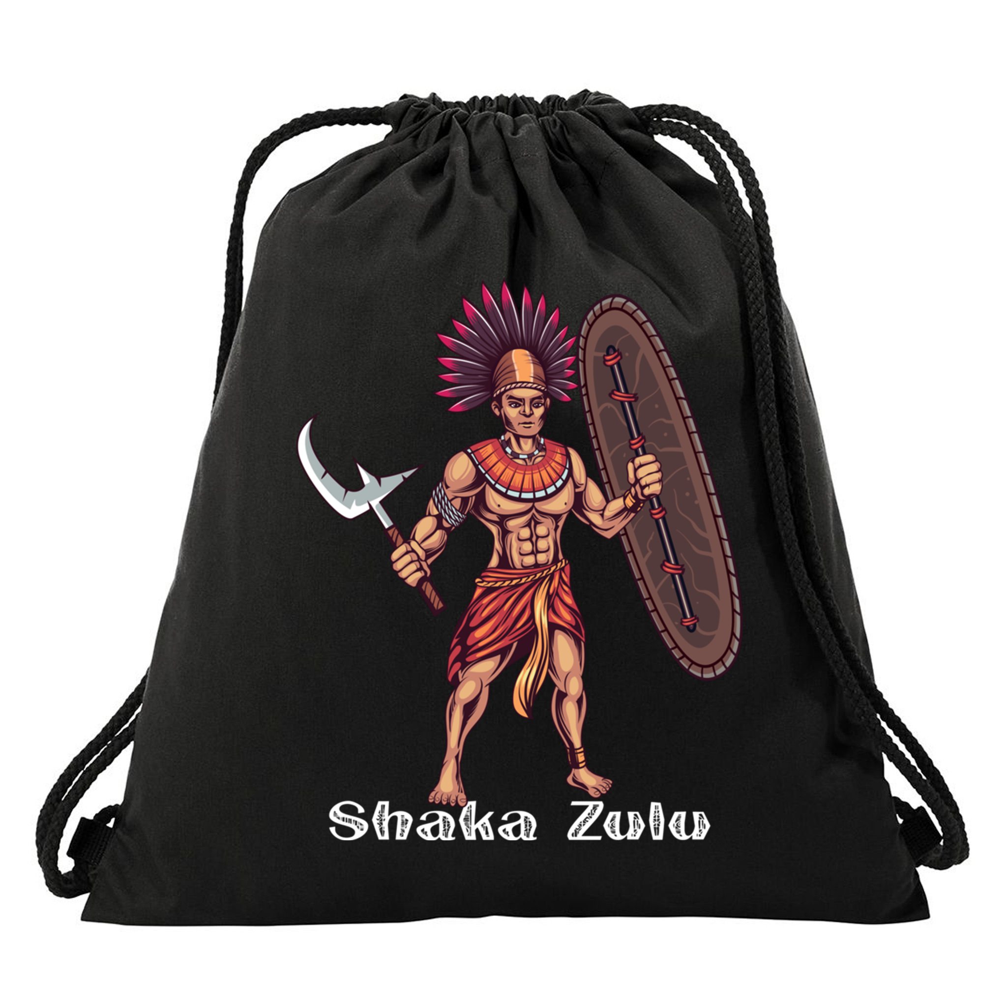 Shaka Zulu African Warrior Leader African King Juneteenth Gift Drawstring Bag