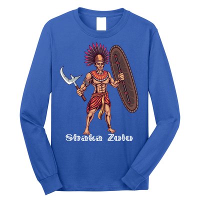 Shaka Zulu African Warrior Leader African King Juneteenth Gift Long Sleeve Shirt