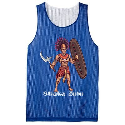 Shaka Zulu African Warrior Leader African King Juneteenth Gift Mesh Reversible Basketball Jersey Tank