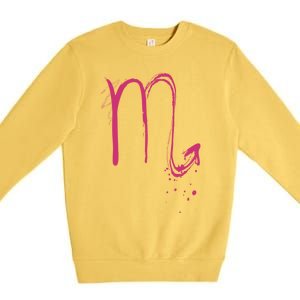 Scorpio Zodiac Astrology Symbol Meaningful Gift Premium Crewneck Sweatshirt