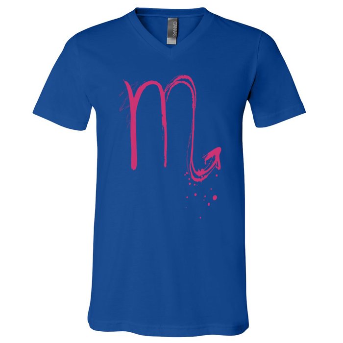 Scorpio Zodiac Astrology Symbol Meaningful Gift V-Neck T-Shirt