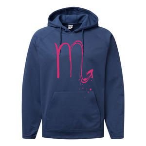 Scorpio Zodiac Astrology Symbol Meaningful Gift Performance Fleece Hoodie