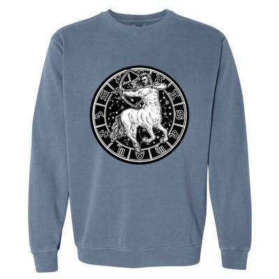 Sagittarius Zodiac Astrology Vintage Meaningful Gift Garment-Dyed Sweatshirt