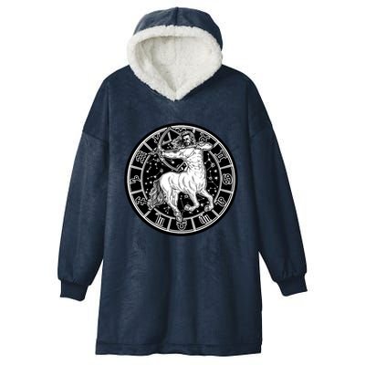 Sagittarius Zodiac Astrology Vintage Meaningful Gift Hooded Wearable Blanket