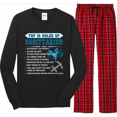 Sagittarius Zodiac Birthday Top 10 Rules Of Sagittarius Great Gift Long Sleeve Pajama Set